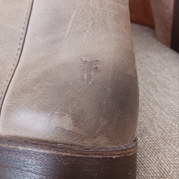 Frye Brown Taupe Leather Riding Boots - Picture 5 of 14
